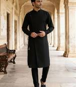 Black cotton kurta set