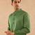 Green woven chanderi kurta