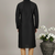 Black embroidered dupion silk kurta set