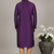 Purple embroidered dupion silk kurta set