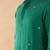 Green embroidered silk kurta