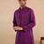 Purple embroidered silk kurta
