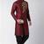 Maroon embroidered dupion silk kurta set