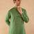 Green woven chanderi kurta set