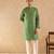 Green woven chanderi kurta set