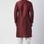Maroon embroidered dupion silk kurta set