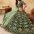 Green Embroidered Sequins Work Art Silk Lehenga Choli With Dupatta