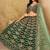 Green Embroidered Sequins Work Art Silk Lehenga Choli With Dupatta