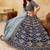 Navy Blue Embroidered Sequins Work Art Silk Lehenga Choli Party Wear Style