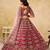 Rani-Pink Embroidered Sequins Work Art Silk Lehenga Choli
