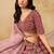 Rani-Pink Embroidered Sequins Work Art Silk Lehenga Choli