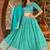 Sea Green Embroidered Sequins Work Taby Silk  Lehenga Choli