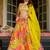 Yellow Embroidered Sequins Work Taby Silk  Lehenga Choli with Dupatta