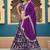 Lavender Embroidered Sequins Work Dolla Silk Jaccaurd Lehenga Choli