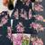 black printed faux georgette kurta set with dupatta