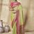 parrot bridal silk blend saree wih jharkans with blouse fabric