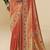 red bridal silk blend saree wih jharkans with blouse fabric
