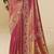 rani pink bridal silk blend saree wih jharkans with blouse fabric