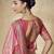 pink  bridal silk blend saree wih jharkans with blouse fabric