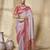 lavender bridal silk blend saree wih jharkans with blouse fabric