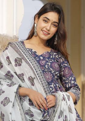 Blue daisy sharara set 2