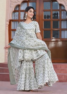 Noor cotton sharara set 1