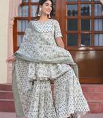 Noor cotton sharara set