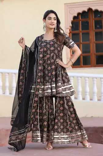 Masakali cotton sharara set