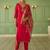 Pink women kurta pant dupatta set