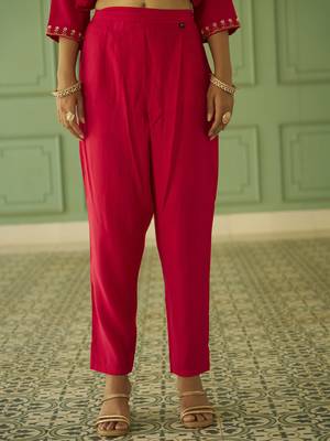 Pink women kurta pant dupatta set 4