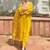 Yellow women kurta pant dupatta set