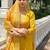 Yellow women kurta pant dupatta set