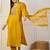 Yellow women kurta pant dupatta set