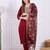 Maroon women kurta pant dupatta set
