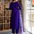 Purple women kurta pant dupatta set