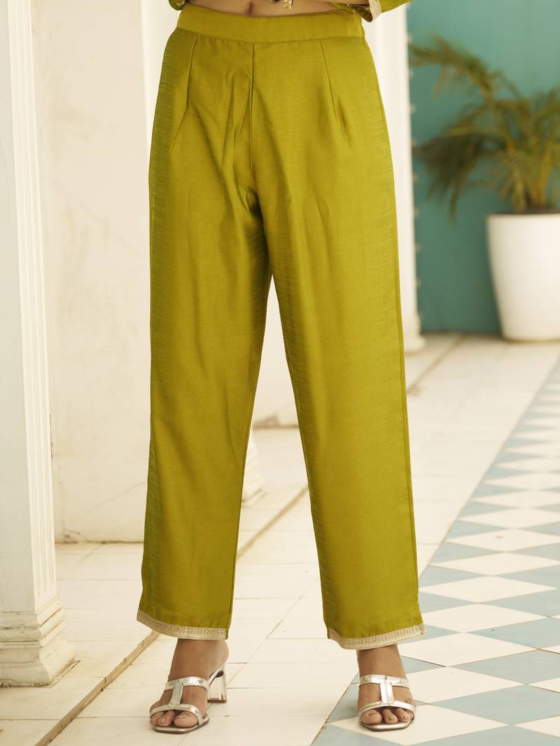 Yellow women kurta pant dupatta set