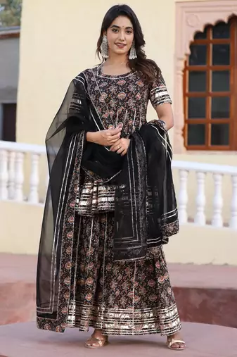 Masakali cotton sharara set