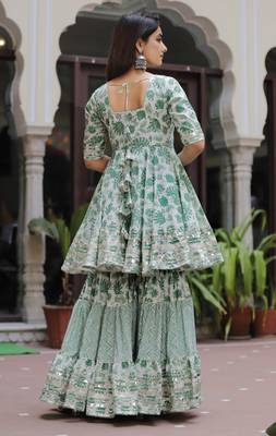 Spider green sharara set 3