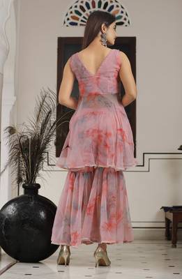 Misty pink sharara set 3