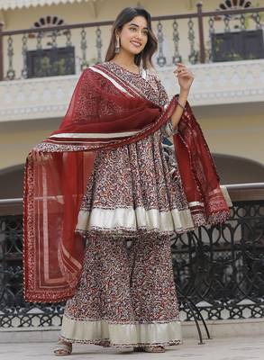 Multi colour sharara set 4