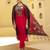 Red women kurta pant dupatta set