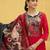 Red women kurta pant dupatta set