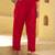 Red women kurta pant dupatta set