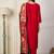 Red women kurta pant dupatta set