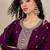 Purple women kurta pant dupatta set