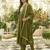 Green women kurta pant dupatta set