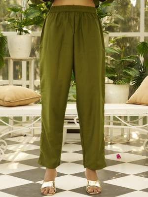 Green women kurta pant dupatta set 4