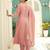 Pink women kurta pant dupatta set
