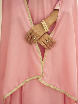 Pink women kurta pant dupatta set 3