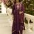 Purple women kurta pant dupatta set